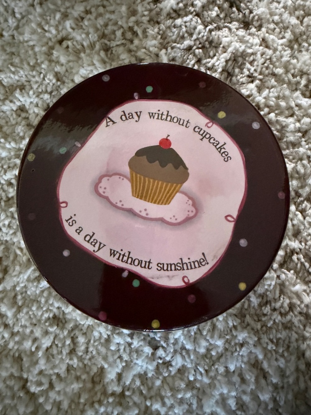 Cupcake Pedestal Stand - Pink and Brown